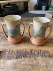 Pair Of Royal Doulton, Woolley Dale Vases, Two Handles 13 Cms High