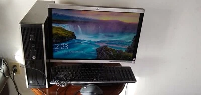 Computer HP i5 500GB HDD, 4GB RAM with monitor HP Compaq LA1905wg - Image 1 of 4