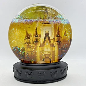 Disney Parks Snow Globe Cinderella Castle Gold 15cm Rare - Picture 1 of 14