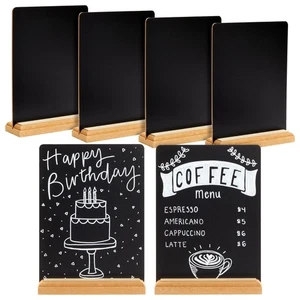 6 Pack Mini Chalkboard Signs with Stand for Table Decorations, Food Sign, 6 x 8" - Picture 1 of 10