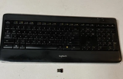 Logitech K800 W/unifying Dongle Y-R0011 Illuminated Wireless Keyboard  - Tested - Image 1 of 4