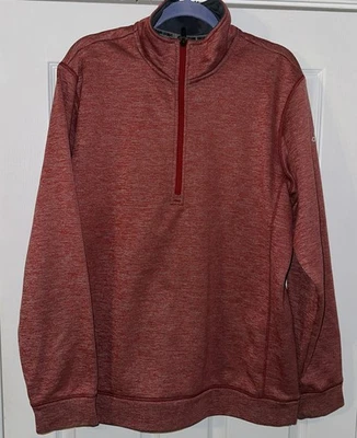 Adidas Team Issue Quarter Zip Sweater Red Size XL Activewear - Image 1 of 4