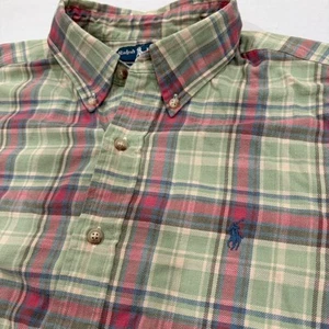 Ralph Lauren kariertes Flanell Button-Down Hemd Herren Large Langarm Classic Fit - Bild 1 von 8