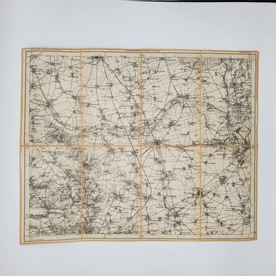 Mapa topográfico alemão original da década de 1920 com apoio de linho inferior Lusácia Baixa Saxônia - Imagem 1 de 4
