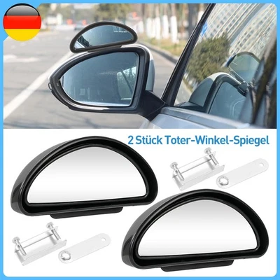 2x Zusatz Spiegel Außen Fahrschule Weitwinkel toter Winkel Aufsatz SCHWARZ DE - Bild 1 von 4
