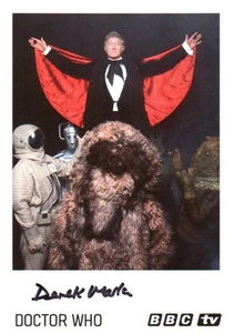 Autógrafo de Doctor Who: Tarjeta fundida estilo retro firmada genuina de Derek Martin - Imagen 1 de 1