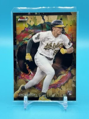 2024 Topps Finest - Rare Zack Gelof RC #284 Gold Refractor /20 RARE Oakland A’s - Image 1 of 3