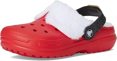Nuevo Zueco Crocs Clásico Forrado Vacaciones Papá Noel Rojo/Blanco Hebilla Correa Trasera Toddl 10 Foto 1 de 4