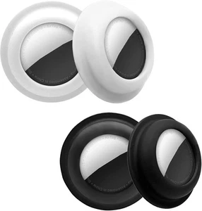 Coque Compatible avec Apple AirTag Sticker,4 Pack AirTag Tissu Noir/Blanc - Photo 1 sur 21