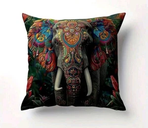 Bellissimo Copricuscino Elefante Tribale Bohemien  - Foto 1 di 4
