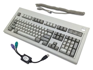 VTG 1987 IBM Silver Label Model M Keyboard PN 1390131 Clicky Keys +Cables TESTED - Picture 1 of 19