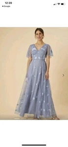 BNWT Monsoon Bree Embroidered Maxi Dress UK 12 Beaded Lined Wedding Xmas Party - Picture 1 of 13