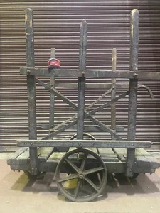 Large Vintage Medieval Monte Python Factory Cart Heavy Duty Industrial Antique - Picture 1 of 11