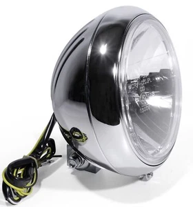 7" Headlights Clear Glass Chrome Grooved for Harley Fatboy Heritage Softail HD - Picture 1 of 5