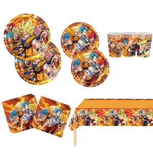 Dragon Ball Birthday Party Supplies Set Plates Cups Tablecloth Napkins - Picture 1 of 7