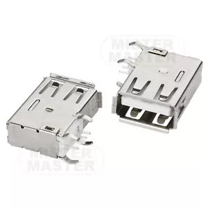 CONNETTORE USB 2.0 FEMMINA TIPO A 90 GRADI 4 PIN A SALDARE PCB - 2 PEZZI - Imagen 1 de 4