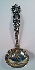 Alvin BRIDAL ROSE Sterling Silver 6" Ladle Spoon  F Monogram (#SO-32)