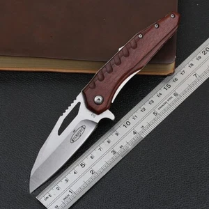 Wood High Quality Survival Outdoor Fishing Camping Folding Pocket Rescue Knife - Picture 1 of 7
