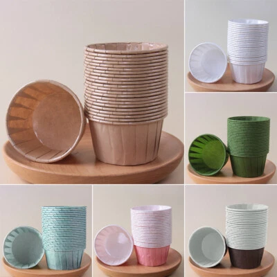 100Pcs Muffin Paper Cupcake Wrappers Baking Cups Cases Boxes Cake Cup Cake Liner - image 1 of 4