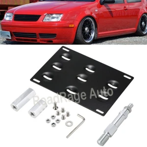 For 98-05 Volkswagen GTI MK4 Front Bumper Tow Hook License Plate Mount Bracket - Picture 1 of 4
