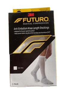 3M Futuro Medical Compression Anti-Embolism Knee Length Sockings Unisex Medium - Picture 1 of 5
