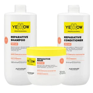 Kit Alfaparf Yellow Repair Shampoo 1000ml + Mask 500ml + Conditioner 1000ml - Imagen 1 de 1