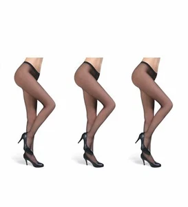 Lot of 6 Women Sexy Luxury High Waist Control Top Reinforced Seamless Pantyhose - Picture 1 of 2