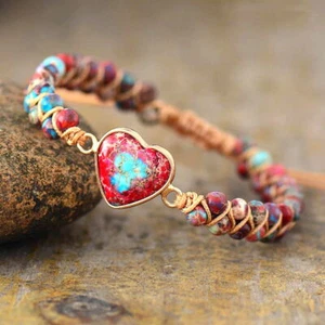 PASSIONATE HEART JASPER BRACELET - Picture 1 of 6