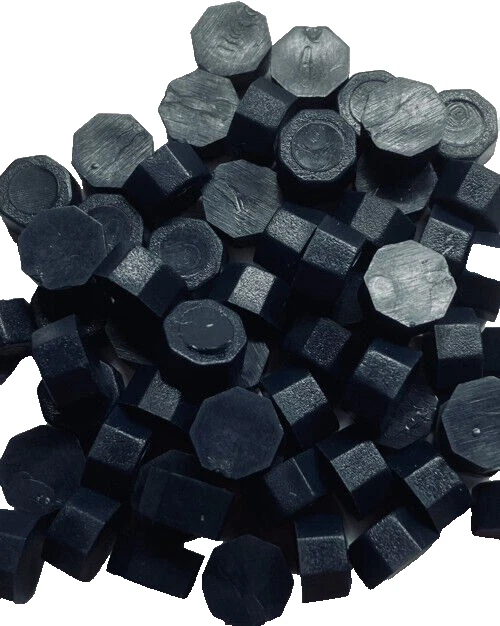 Cuentas de cera de sellado azul profundo casi negro, sobres e invitaciones, aprox 250 cuentas Foto 1 de 1