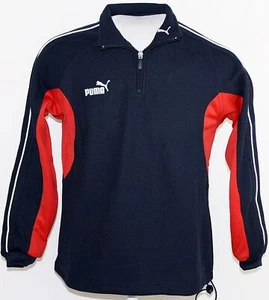 Puma Sweatshirt Boys 1/2 ZIP Sweat New Navy-Team Regal Red-White Size 140-176 - Picture 1 of 4