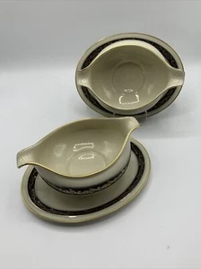 WWII Rosenthal WINIFRED SELB-Germany Gravy Boat With Attach Catch Plate 8.5”x3.5 - Picture 1 of 10