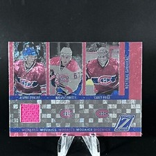 Carey Price Poulio Pacioretty 2010-11 Zenith Mozaics Materials #12 Canadiens