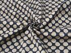 5 Yard Gold & Black Polka Dot Hand-Bock Print Fabric Dress Making Print_1703