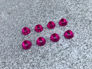 Aluminum Body Savers Washers (8Pcs) for 1/10 Traxxas Rustler 4x4 VXL XL5 Pink  - Picture 1 of 4