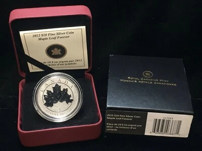  2012 Canada 1/2 oz Fine Silver $10 Coin - Maple Leaf Forever with 2 Stamps - Image 1 of 4