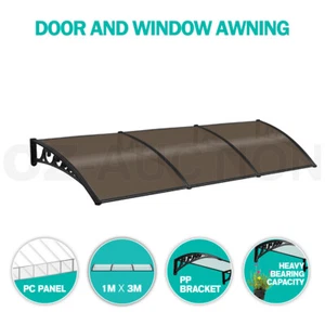 3M DIY Window Door Awning Outdoor Sun Shield House Canopy Patio UV Rain Cover - Picture 1 of 12