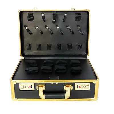 Estuche de peluquero organizador maletín de peluquero caja de herramientas estuche de transporte de peluquero con cerradura Foto 1 de 4