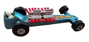 Matchbox Superfast n. 64 Fionda Dragster Diecast Auto Giocattolo NO BOX 1971 Vintage Blu - Foto 1 di 9