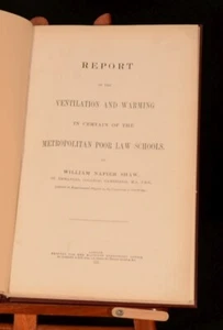 1898 Report on the Ventilation and Warming in Metropolitan Poor Law Schools Shaw - Picture 1 of 7
