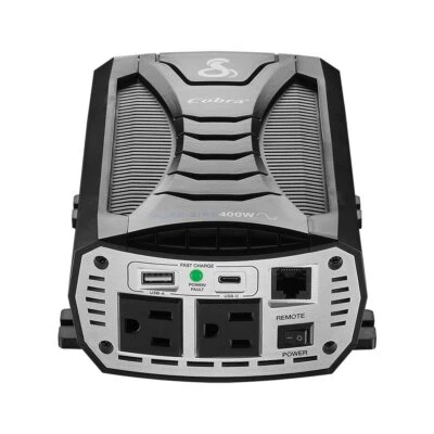 Inversor de corriente Cobra PURE SINE 400W - Portátil, 2 tomas de CA conectadas a tierra, 2 rápidas... Foto 1 de 4