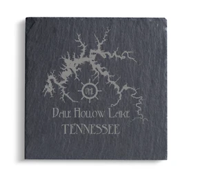 Dale Hollow Lake Tennessee individuell gravierte Schiefer Untersetzer - Bild 1 von 5