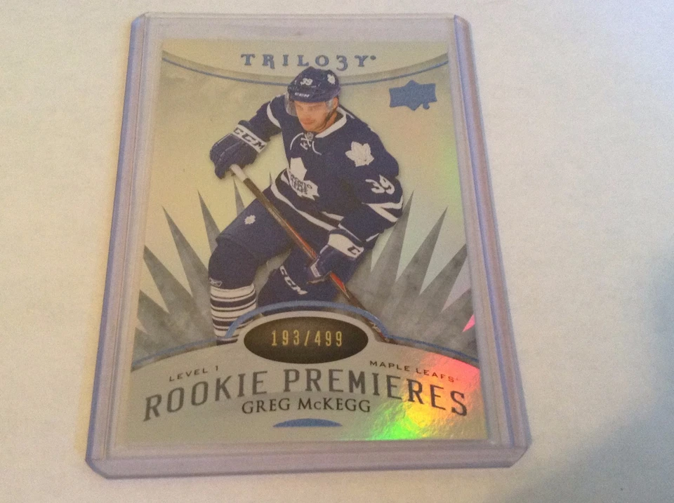 14-15 2014-15 TRILOGY GREG McKEGG RADIANT BLUE ROOKIE /499 105 MAPLE LEAFS - Image 1 of 1