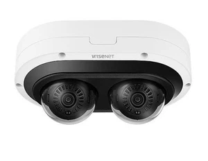 Hanwha Techwin PNM-C12083RVD AI IR outdoor IP Dome Security Camera 6MP X 2 IP66 - Picture 1 of 2