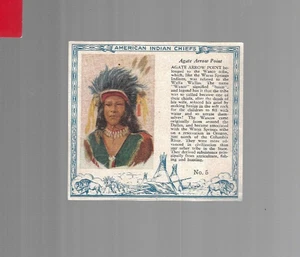 RED MAN KAUTABAK AMERICAN INDIAN CHIEFS 1954 ACHAT PFEILSPITZE Nr5 T129 - Bild 1 von 2