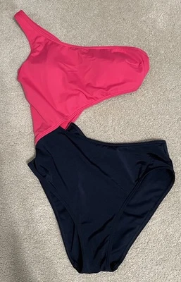 Abercrombie & Fitch Women's One Piece Swimsuit Size Small S Pink Blue Worn Once - Imagem 1 de 4