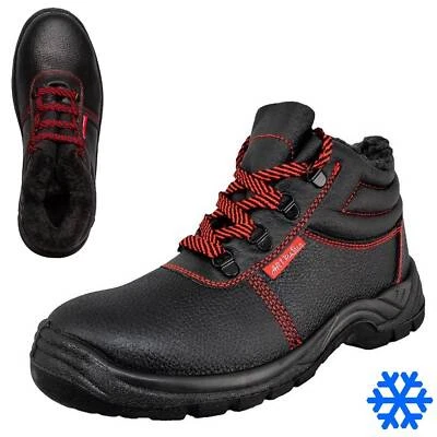 Arbeitsschuhe S3 Winterschuhe Sicherheitsschuhe Leder Gefüttert Stiefel Gr.38-48 - Bild 1 von 4