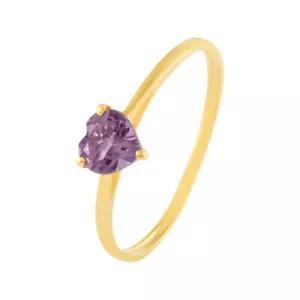 Anello Cuore con Ametista Stroili Oro Giallo 375% 9 KT nr 14 cod. 1426118 - Imagen 1 de 5