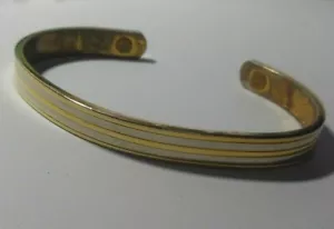 Bracciale Vintage Marcato 24K Elettrolitico Bicolore Marcato L - Foto 1 di 5