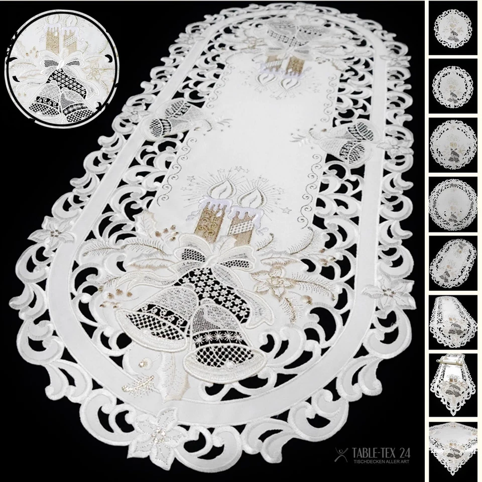 WEIHNACHTSTISCHDECKE DECKCHEN TISCHLÄUFER TISCHBAND TISCHDECKE WEIHNACHTEN   - Bild 1 von 1