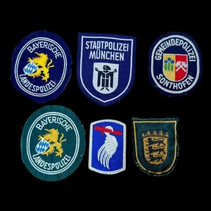German Police Patches Vintage Lot Of 6 - Picture 1 of 7